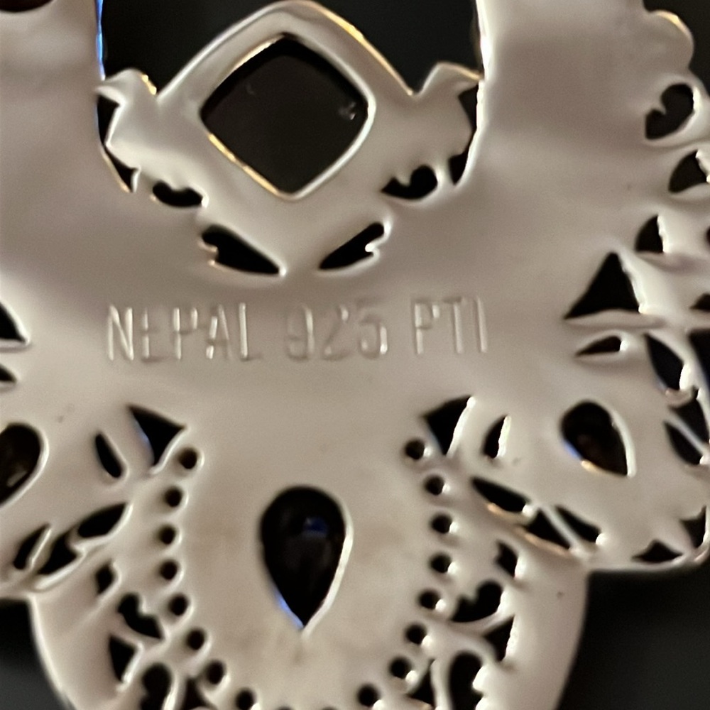 Sterling Shield Pendant With Bezel-Set Ruby Gemst… - image 5